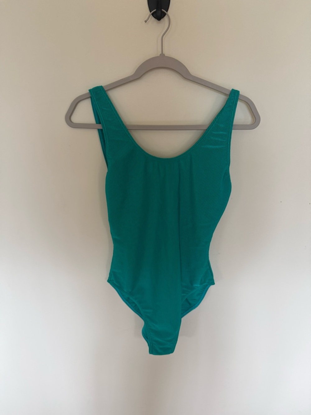 Girls Teal One-Piece Swimsuit - vintage